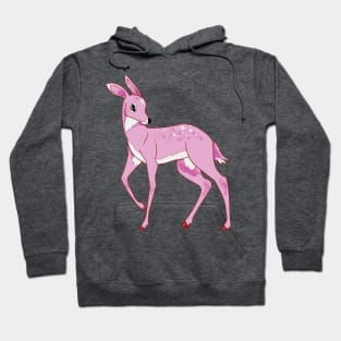 Pink Deer Pattern Hoodie